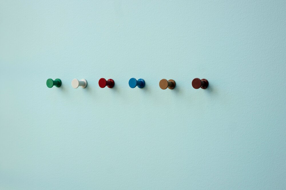 Bolt knager, sæt af 2 - blå